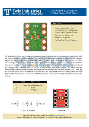 MB-8 datasheet - MicroAmp MB-8 Circuit Board