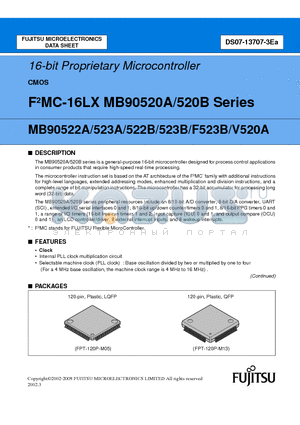 MB90523A datasheet - 16-bit Proprietary Microcontroller