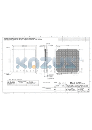 YPKG-C7CG-A7A2DC datasheet - CCGA1272, 37.5 MM X 37.5 MM, 1.0 MM PITCH, 1272 SOLDER COLUMNS, CERAMIC COLUMN GRID ARRAY, DAISY CHAIN PACKAGE