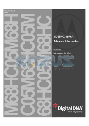 MC68HC705P6A datasheet - HCMOS Microcontroller Unit