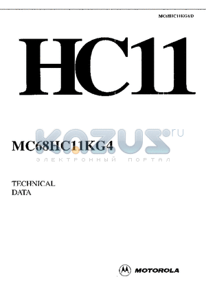 MC68HC11KG4 datasheet - High-density complementary metal oxide semiconductor(HCMOS) microcontroller unit
