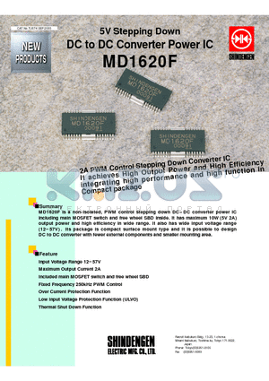MD1620F datasheet - 5V Stepping Down DC to DC Converter Power IC