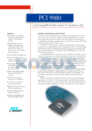 PCI9080 datasheet - I2O Compatible PCI Bus Master I/O Accelerator Chip