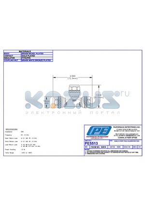 PE5513 datasheet - N MALE 3.PORT FIELD CALIBRATION TOOL