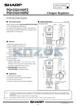 PQ1CG21H2FZ datasheet - Chopper Regulator