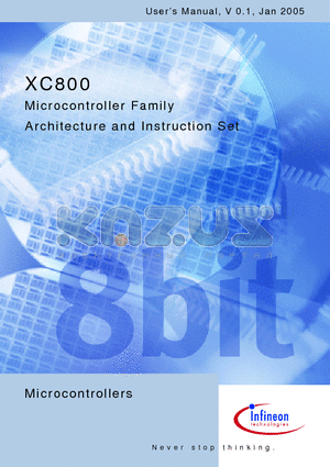 XC800 datasheet - Microcontroller Family Architecture and Instruction Set