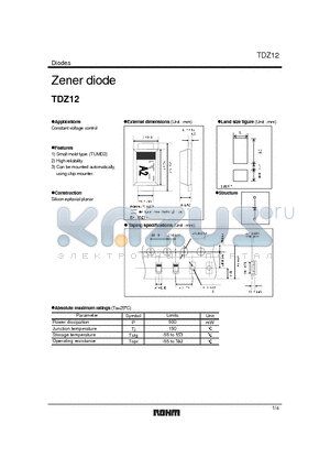 TDZ12 datasheet - Zener diode