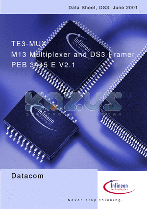 TE3-MUX datasheet - TE3-MUX M13 Multiplexer and DS3 Framer