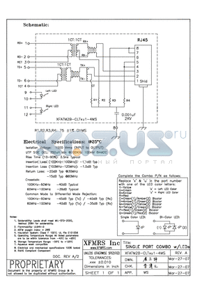 XFATM2B-CLTXU1-4MS datasheet - SINGLE PORT COMBO