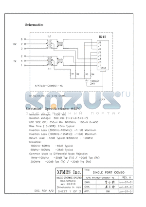 XFATM2V-C1-4S datasheet - SINGLE PORT COMBO