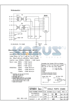 XFATM6-CLXU1-4MS datasheet - SINGLE PORTS COMBO