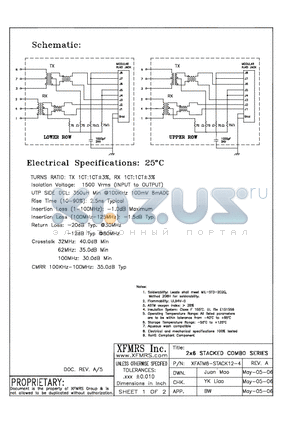 XFATM8-STACK12-4 datasheet - 2x6 STACKED COMBO