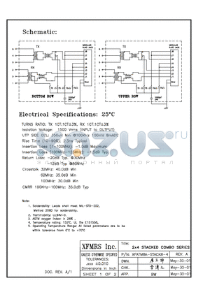 XFATM8A-STACK8-4 datasheet - 2x4 STACKED COMBO