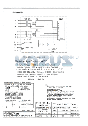 XFATM9-CLXU1-2MS datasheet - SINGLE PORT COMBO