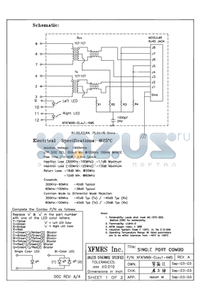 XFATM9B-CLXU1-4MS datasheet - SINGLE PORT COMBO