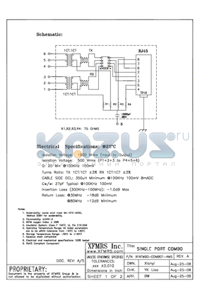 XFATM9D-C1-4MS datasheet - SINGLE PORT COMBO