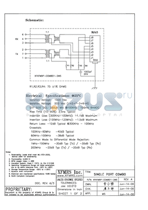 XFATM9P-C1-2MS datasheet - SINGLE PORT COMBO