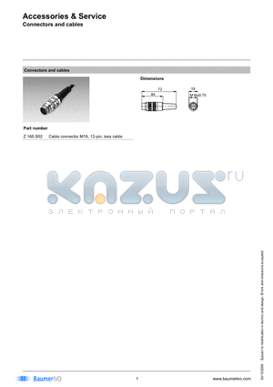 Z165S02 datasheet - Accessories & Service