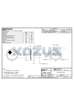 POM-1844P-C33-R datasheet - MICROPHONE