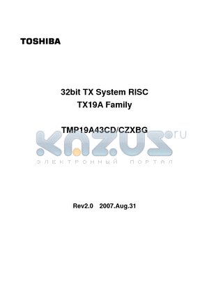 TMP19A43CD datasheet - 32-bit RISC Microprocessor