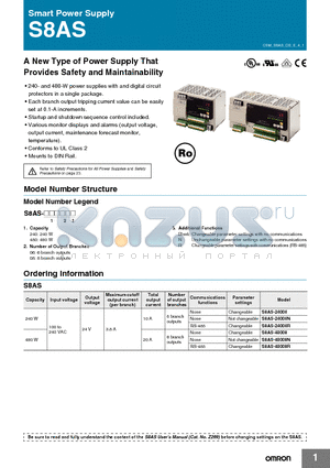 S8AS-48008R datasheet - Smart Power Supply