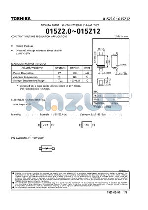 015Z3.3-Z datasheet - Silicon diode for constant voltage regulation applications
