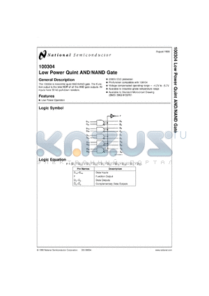 5962-9153701MYA datasheet - Low Power Quint AND/NAND Gate
