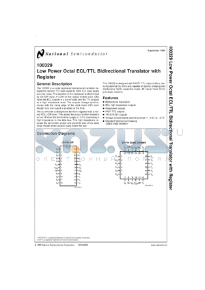 5962-9206601MXA datasheet - Low Power Octal ECL/TTL Bidirectional Translator with Register