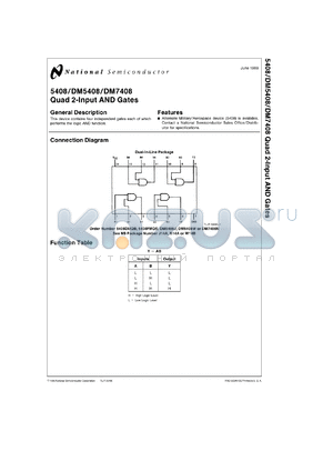 JM38510/01601BC datasheet - Quad 2-Input AND Gate