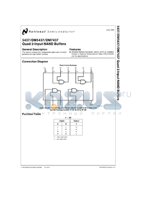 JM38510/00302BC datasheet - Quad 2-Input NAND Buffer