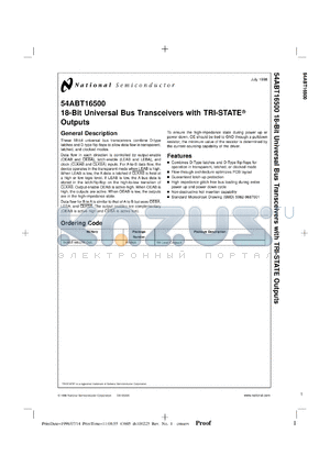 5962-9687001QXA datasheet - 18-Bit Universal Bus Transceivers with TRI-STATE Outputs