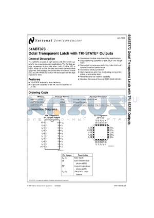 5962-9321801Q2A datasheet - Octal Transparent Latch with TRI-STATE Outputs