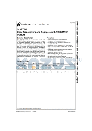5962-9457701Q3A datasheet - Octal Transceivers and Registers with TRI-STATE Outputs