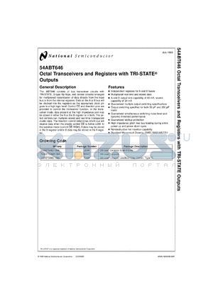 5962-9457701QLA datasheet - Octal Transceivers and Registers with TRI-STATE Outputs