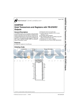 5962-9324201QKA datasheet - Octal Transceivers and Registers with TRI-STATE Outputs