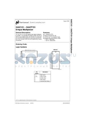 5962-8769101FA datasheet - 8-Input Multiplexer