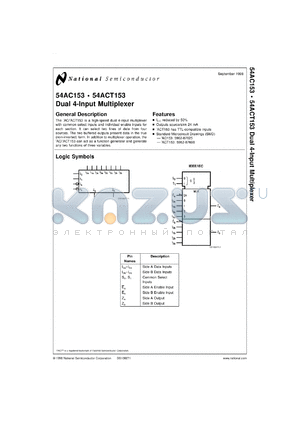 JM38510/76202B2 datasheet - Dual 4-Input Multiplexer