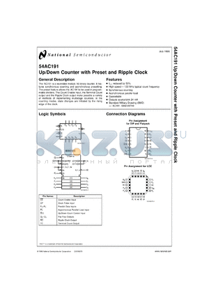 5962-8974901FA datasheet - 4-Bit Up/Down Counter