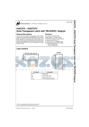 54ACT373DM-MLS datasheet - Octal Transparent Latch with TRI-STATE Outputs