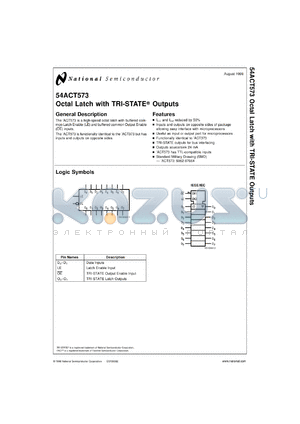 5962R87664012A datasheet - Octal Latch with TRI-STATE Outputs