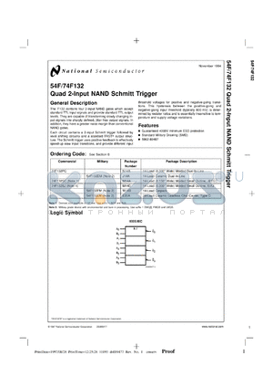 5962-89487012A datasheet - Quad 2-Input NAND Schmitt Trigger