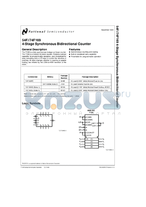 5962-86072012A datasheet - 4-State Synchronous Bidirectional Counter