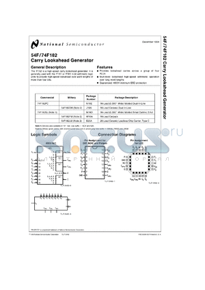 JM38510/33802B2 datasheet - Carry Lookahead Generator