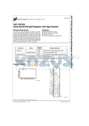 5962-8607401RA datasheet - Octal Serial/Parallel Register with Sign Extend