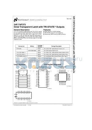 54F373DMQB datasheet - Octal Transparent Latch with TRI-STATE Outputs