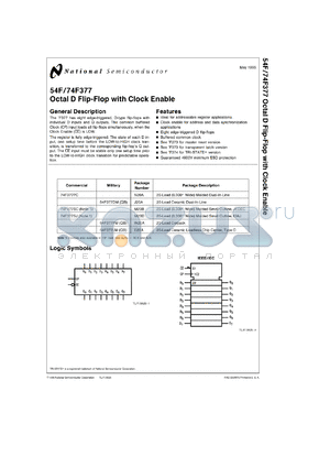 5962-9091001MRA datasheet - Octal D Flip-Flop with Clock Enable