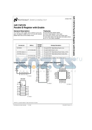 5962-8855501FA datasheet - Parallel D Register with Enable