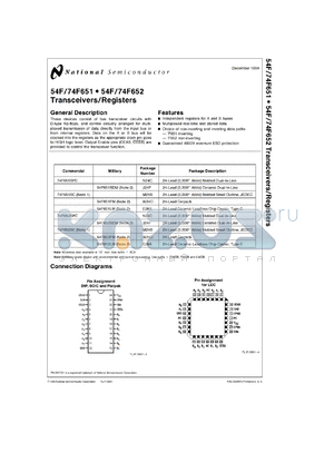 5962-89558013A datasheet - Octal Bus Transceiver and Register with TRI-STATE Outputs