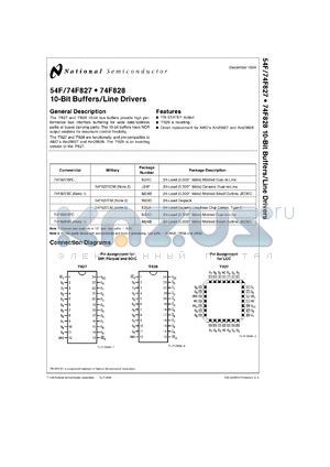 54F827SDMQB datasheet - 10-Bit Buffer/Line Driver