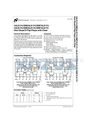 JM38510/30107SF datasheet - Quad D Flip-Flop with Clear and Complementary Outputs